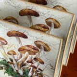 Platos decoupage para regalar León setas