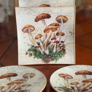 Platos decoupage para regalar León setas