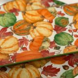 Platos decoupage para regalar León calabazas