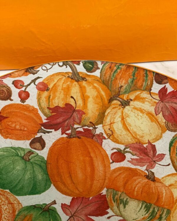 platos decoupage para regalar León calabazas