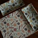 Platos decoupage para regalar León canela y naranja