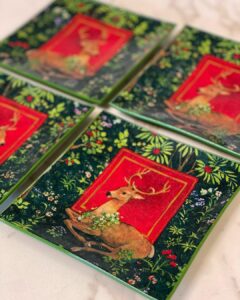 Platos decoupage para regalar León reno