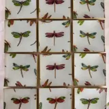 Platos decoupage para regalar León libélulas