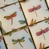 Platos decoupage para regalar León libélulas