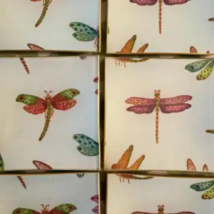 Platos decoupage para regalar León libélulas