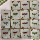 Platos decoupage para regalar León libélulas