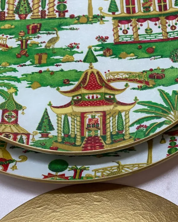 Platos decoupage para regalar León asiático