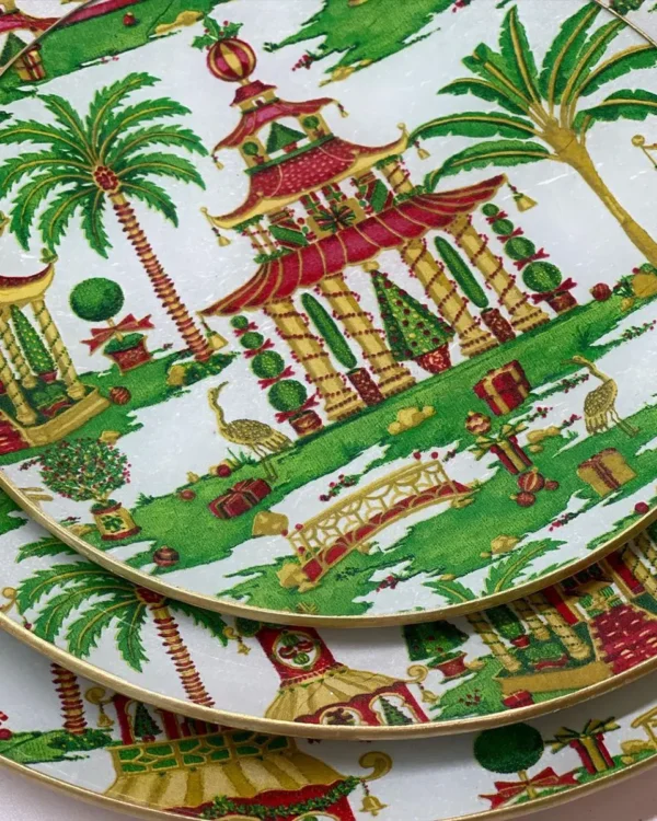 Platos decoupage para regalar León asiático