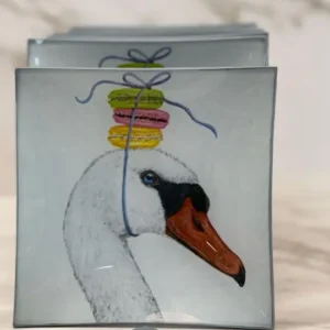 Platos decoupage para regalar cisne
