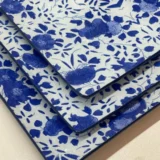 Platos decoupage para regalar flores azules