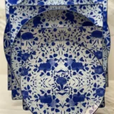 Platos decoupage para regalar flores azules