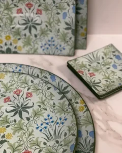 Platos decoupage para regalar flores varias