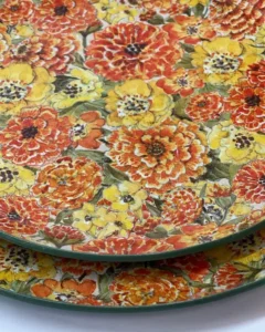 Platos decoupage para regalar flores