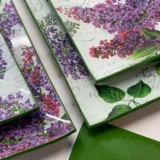 Platos decoupage para regalar lavanda