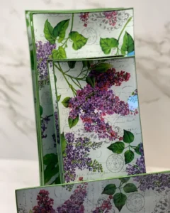 Platos decoupage para regalar León lavanda