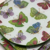 Platos decoupage para regalar mariposas