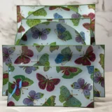 Platos decoupage para regalar León mariposas