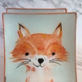 platos decoupage para regalar León zorros