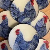 Platos decoupage para regalar pavo