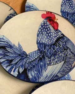 Platos decoupage para regalar León pavo