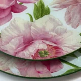 Platos decoupage para regalar peonias