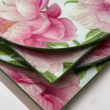 Platos decoupage para regalar León peonias