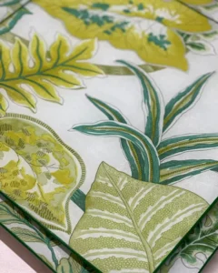 Platos decoupage para regalar hojas verdes