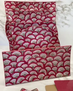 Platos decoupage para regalar abanicos