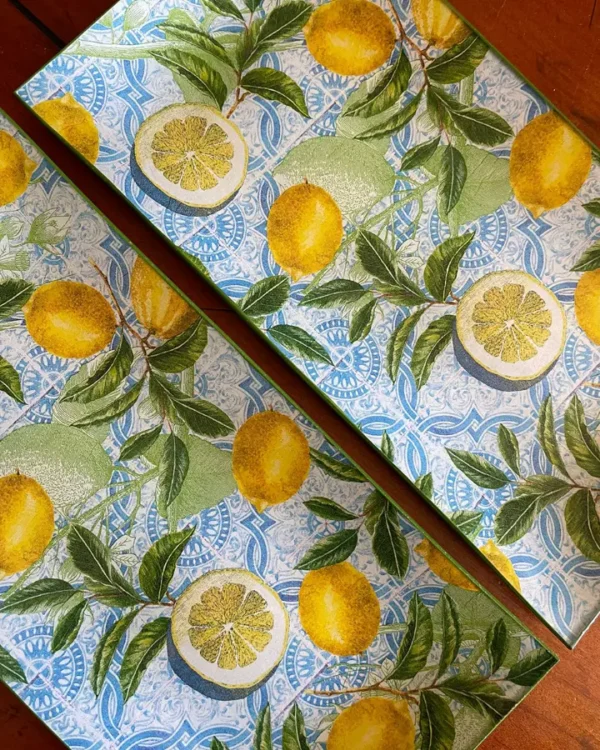 Platos decoupage para regalar limones