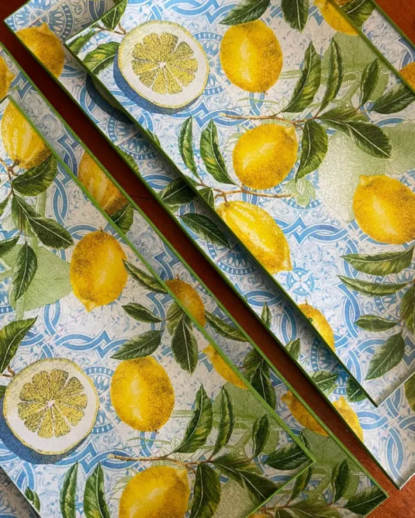 Platos decoupage para regalar limones