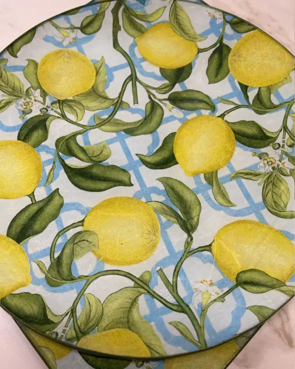 Platos decoupage para regalar León limones