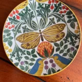 Platos decoupage para regalar mariposas y pájaros