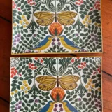 Platos decoupage para regalar León mariposas y pájaros