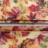 Platos decoupage para regalar hojas de otoño y bellotas