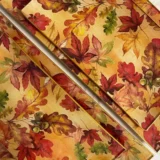 Platos decoupage León para regalar hojas de otoño y bellotas