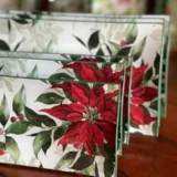 Platos decoupage León para regalar flor de pascua