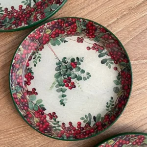 Platos decoupage León para regalar muérdago