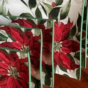 Platos decoupage para regalar flor de pascua