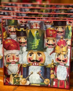 Platos decoupage León para regalar cascanueces navidad