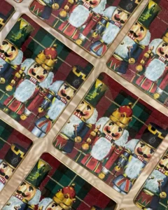 Platos decoupage León para regalar cascanueces navidad