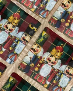 Platos decoupage para regalar cascanueces navidad