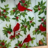 Platos decoupage para regalar cardenal rojo