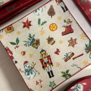Platos decoupage para regalar motivos navideños