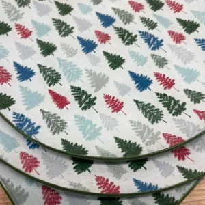 Platos decoupage para regalar árboles navideños de colores