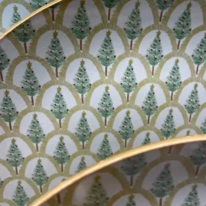 Platos decoupage para regalar árboles navideño