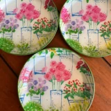 Platos decoupage León para regalar flores