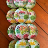 Platos decoupage para regalar flores