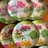 Platos decoupage León para regalar flores