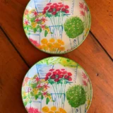 Platos decoupage para regalar flores