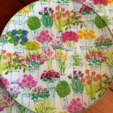 Platos decoupage León para regalar flores